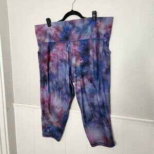 ATHLETA Tie Dye Salutation Crop Athletic Legging
